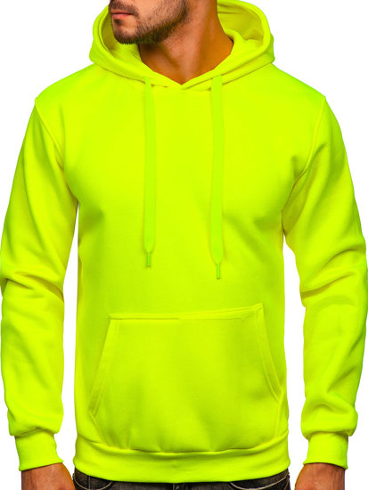 Men's Kangaroo Hoodie Yellow-Neon Bolf 1004