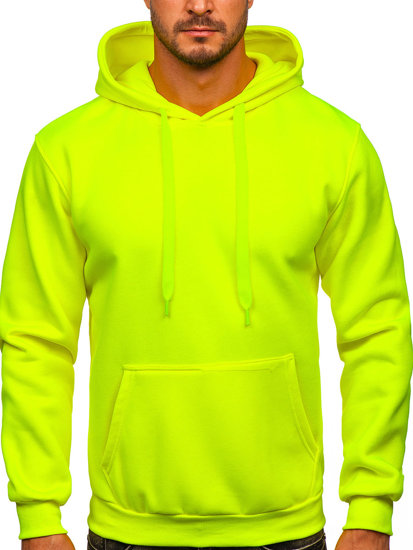 Men's Kangaroo Hoodie Yellow-Neon Bolf 1004