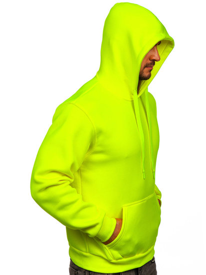 Men's Kangaroo Hoodie Yellow-Neon Bolf 1004