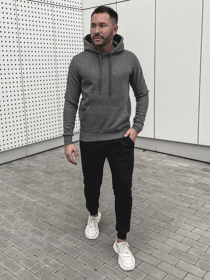 Men's Kangaroo Tracksuit Anthracite Bolf D002