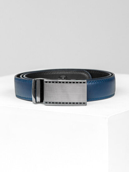 Men’s Leather Belt Navy Blue Bolf C005