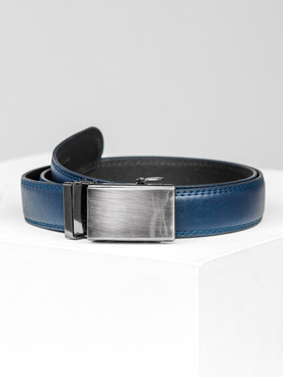 Men’s Leather Belt Navy Blue Bolf C007