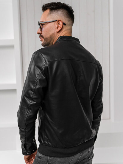 Men's Leather Jacket Black Bolf 1073-A