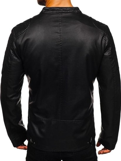 Men's Leather Jacket Black Bolf 1108