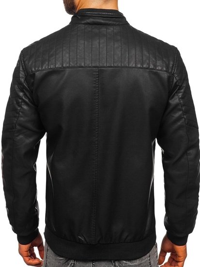 Men's Leather Jacket Black Bolf 1123