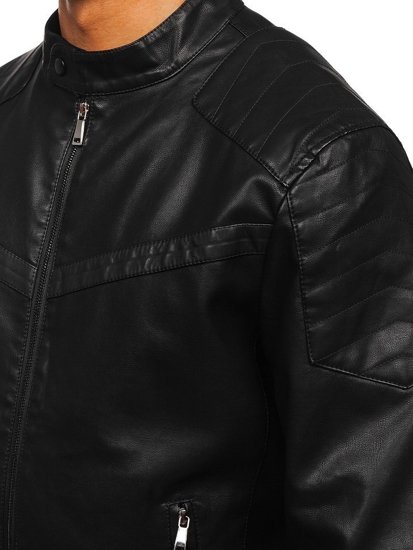 Men's Leather Jacket Black Bolf 1128