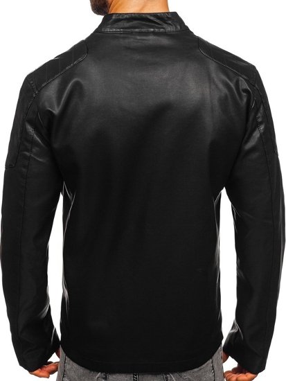 Men's Leather Jacket Black Bolf 1128