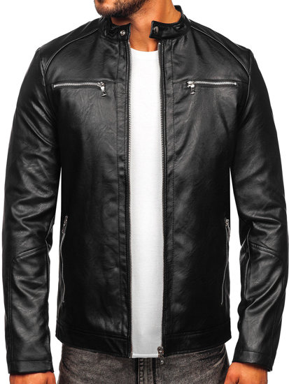 Men’s Leather Jacket Black Bolf 11Z8003-A