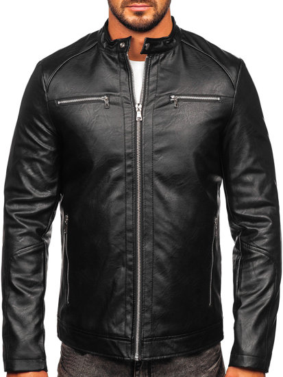 Men’s Leather Jacket Black Bolf 11Z8003-A