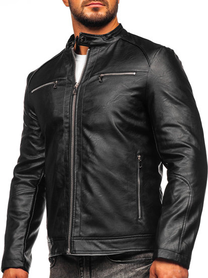 Men’s Leather Jacket Black Bolf 11Z8003-A