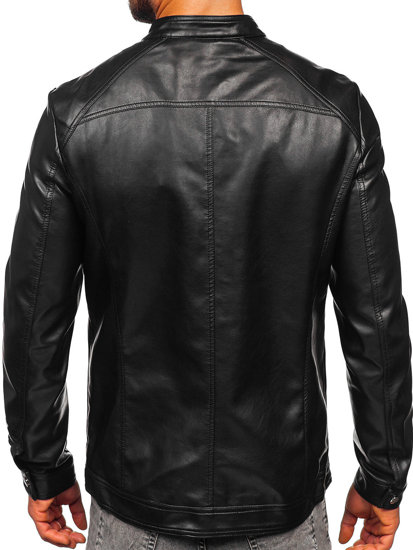 Men's Leather Jacket Black Bolf 11Z8016