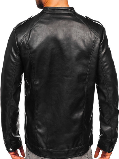 Men's Leather Jacket Black Bolf 11Z8020