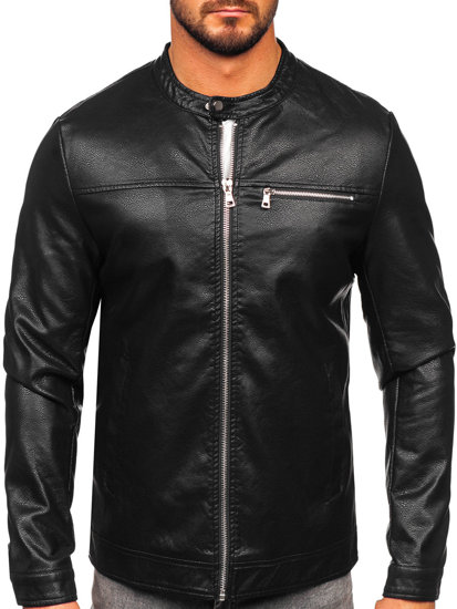 Men's Leather Jacket Black Bolf 11Z8025