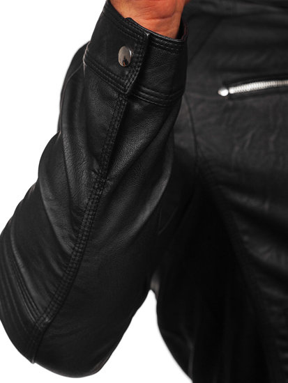 Men's Leather Jacket Black Bolf 11Z8055