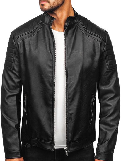 Men's Leather Jacket Black Bolf 11Z8139