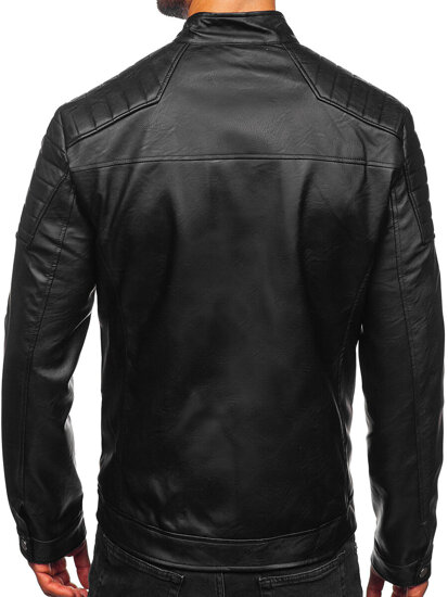 Men's Leather Jacket Black Bolf 11Z8139