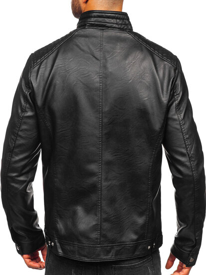 Men's Leather Jacket Black Bolf 11Z8150