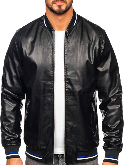 Men’s Leather Jacket Black Bolf 6707