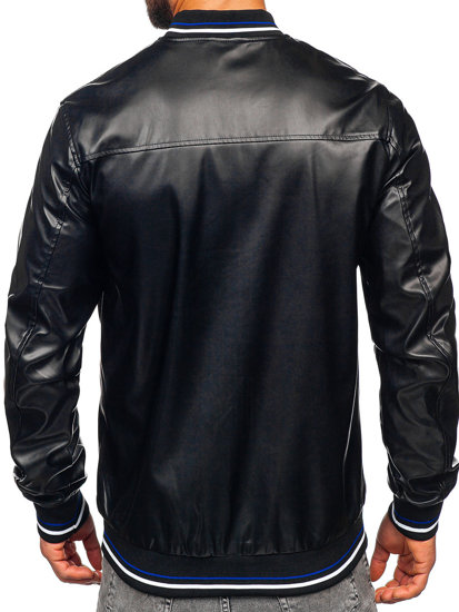 Men’s Leather Jacket Black Bolf 6707