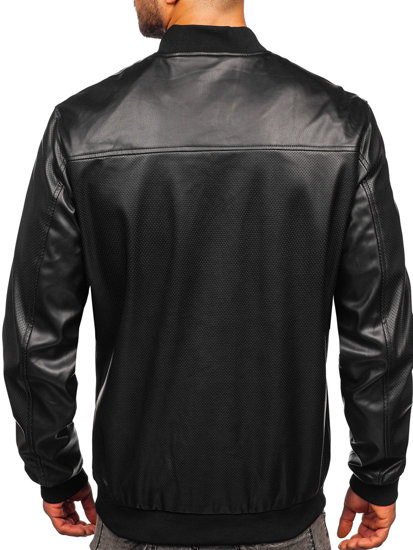 Men's Leather Jacket Black Bolf 7110