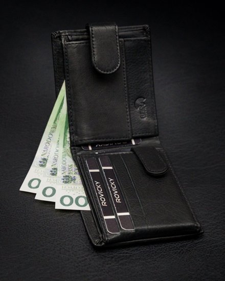 Men's Leather Wallet Black 12230