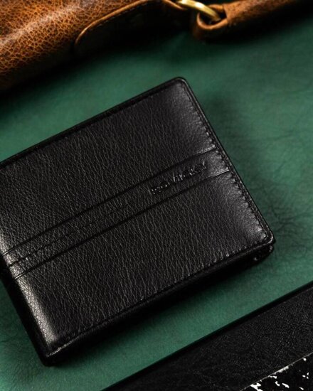 Men's Leather Wallet Black 23521