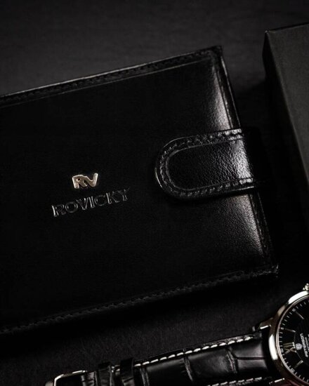 Men's Leather Wallet Black 24138