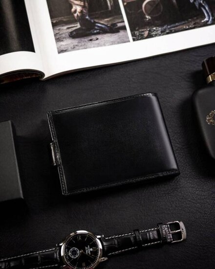 Men's Leather Wallet Black 24138