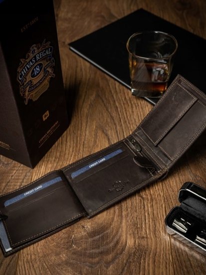 Men's Leather Wallet Brown 2222