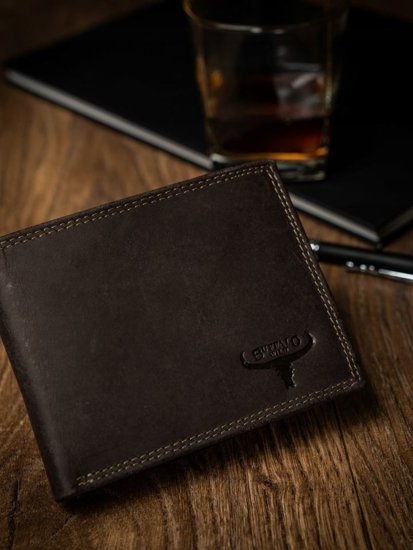 Men's Leather Wallet Brown 2222