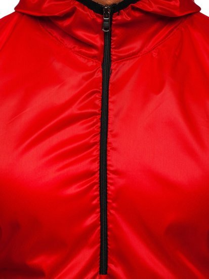 Men's Lightweight Anorak Jacket with hood Red Bolf 5061