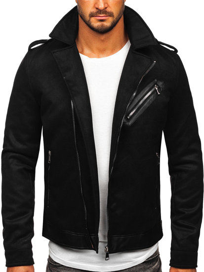 Men's Lightweight Biker Jacket Black 79M15501