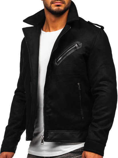 Men's Lightweight Biker Jacket Black 79M15501