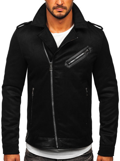 Men's Lightweight Biker Jacket Black 79M15501