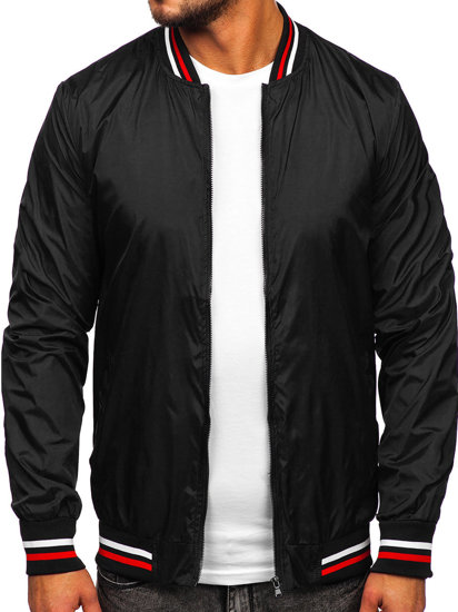 Men's Lightweight Bomber Jacket Black 8M96