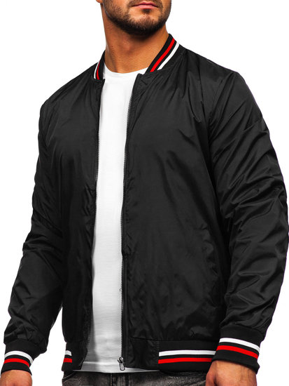 Men's Lightweight Bomber Jacket Black 8M96