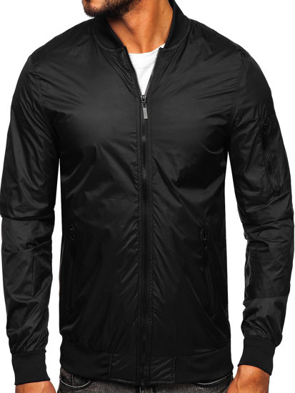 Men's Lightweight Bomber Jacket Black Bolf 5M708