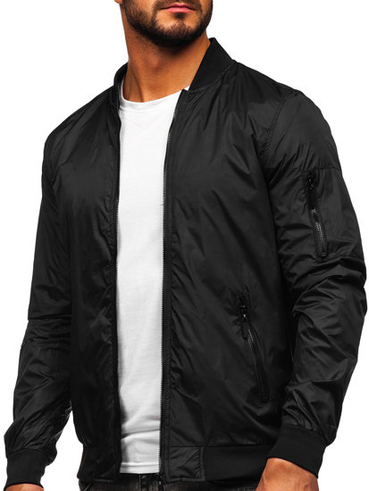 Men's Lightweight Bomber Jacket Black Bolf 5M708