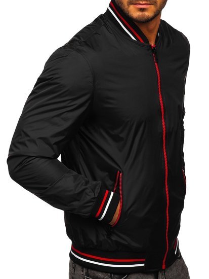 Men's Lightweight Bomber Jacket Black Bolf 6523