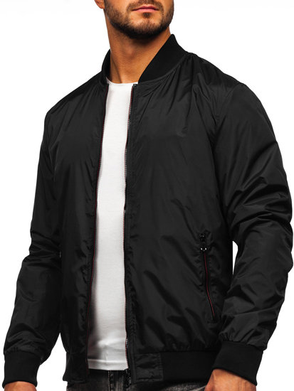 Men's Lightweight Bomber Jacket Black Bolf 7116