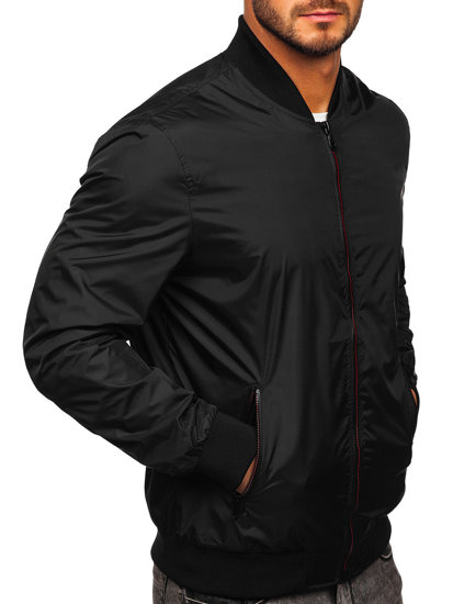 Men's Lightweight Bomber Jacket Black Bolf 7116