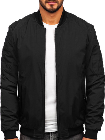 Men's Lightweight Bomber Jacket Black Bolf 84M3007