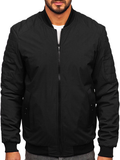 Men's Lightweight Bomber Jacket Black Bolf 84M3007