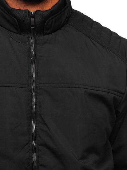 Men's Lightweight Bomber Jacket Black Bolf 84M3008