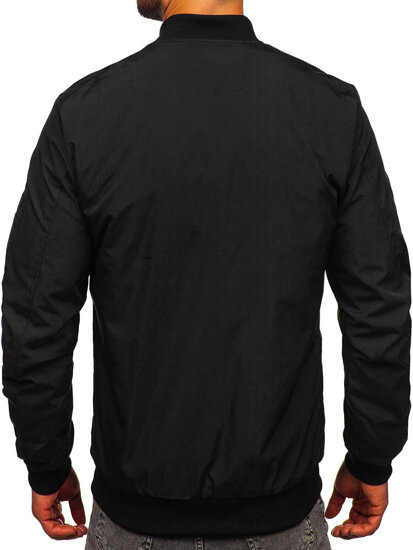 Men's Lightweight Bomber Jacket Black Bolf 84M3036