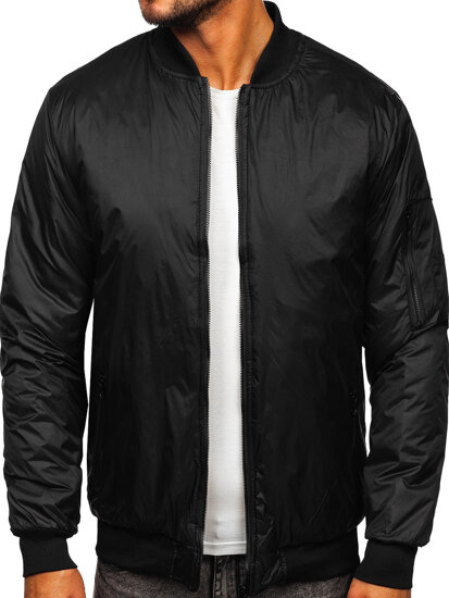 Men's Lightweight Bomber Jacket Black Bolf AK95