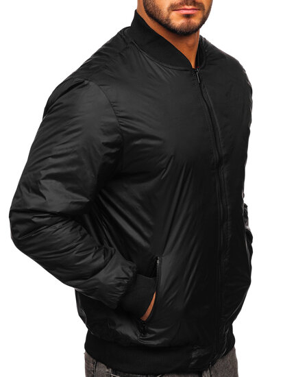 Men's Lightweight Bomber Jacket Black Bolf AK95