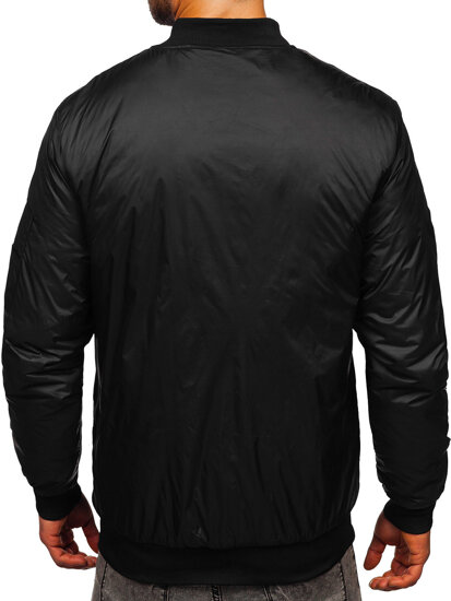 Men's Lightweight Bomber Jacket Black Bolf AK95