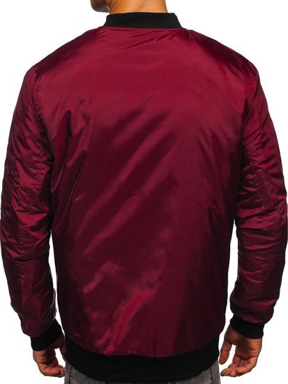 Men's Lightweight Bomber Jacket Claret Bolf AK95