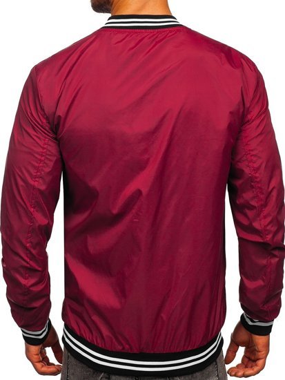 Men's Lightweight Bomber Jacket Claret Bolf M10298